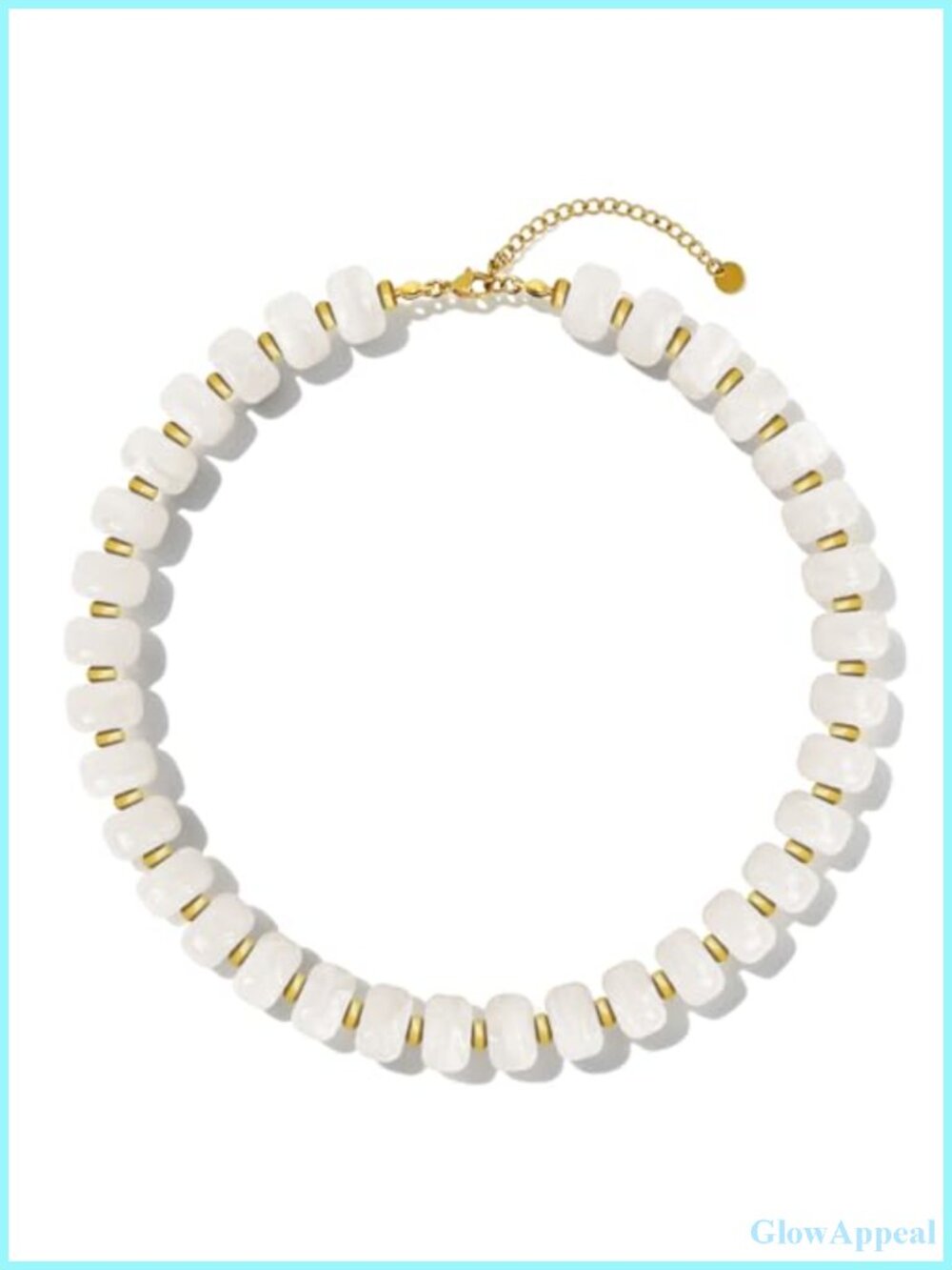 SAITANGO Chunky Beaded Choker Necklace Boho Resin Statement Summer Beach